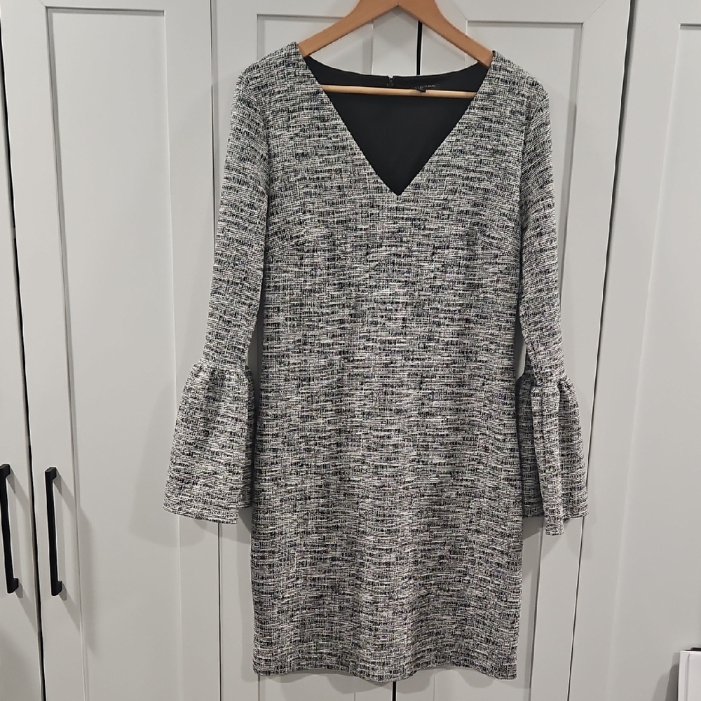 Banana Republic Tweed Bell-Sleeve Mini Shift Dress